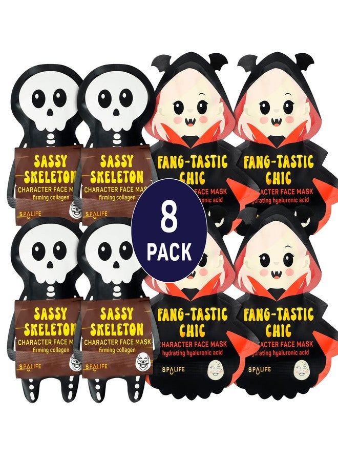 SpaLife Beauty Halloween Face Mask Hauntingly Chic Bundle | Korean Facial Masks | Firming and Detoxifying Face Mask Set | Halloween Gifts for Women | Facial Sheet Masks | 8 Pack - Image 1